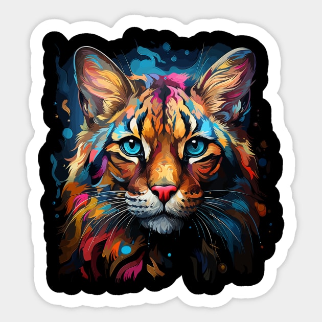 Ocelot Rainbow Sticker by JH Mart